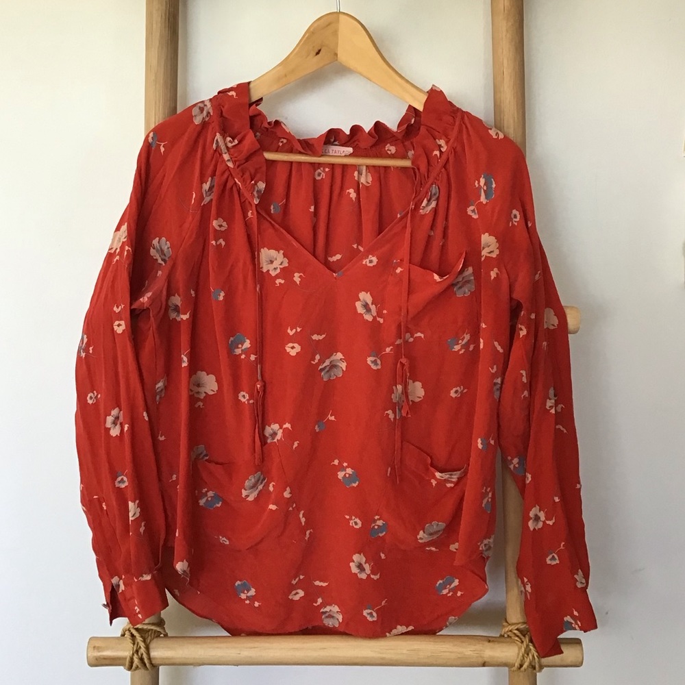 Tie blouse